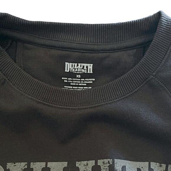 Duluth Trading Co Black Crewneck Logo Sweatshirt - Picture 4 of 5